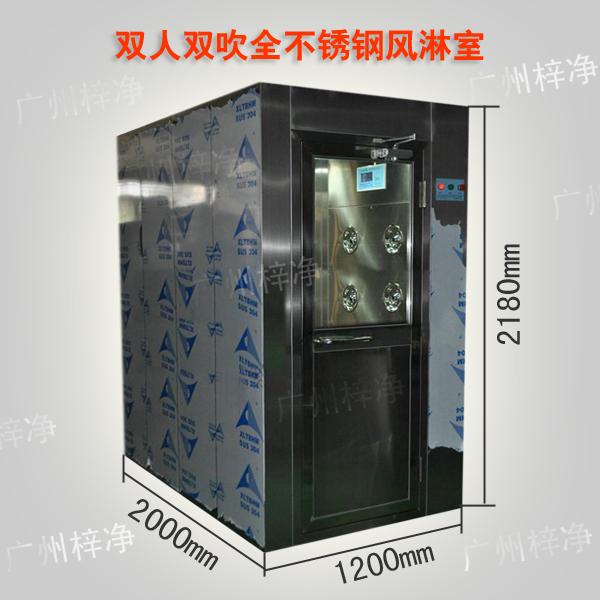 雙人風淋室尺寸適合2－4人工作。